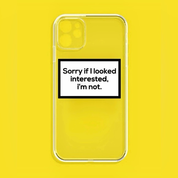 NWT iPhone 13ProMax Snarky Humor Clear Rubber Case w/ Black Writing - Picture 2 of 5